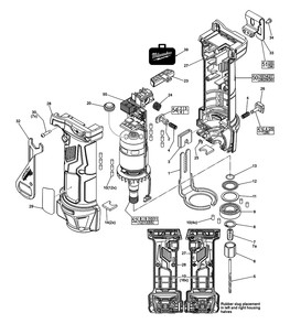 Fig-0 Diagram and Parts List for 2627-20 H54A Milwaukee Router