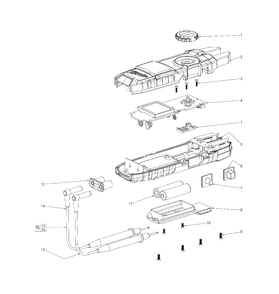 Open End Circuit Tester (Electrical Fork) Diagram and Parts List for 2205-20NST B84A Milwaukee Circular Saw