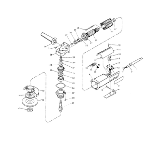 5-Inch D.I. Sander-Grinder Diagram and Parts List for 6146-31 684-13000 Milwaukee Sander Grinder