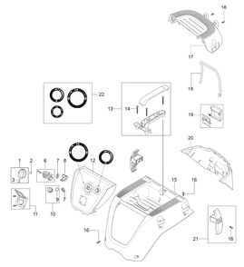 Fig-0 Diagram and Parts List for 8960-20 J08A Milwaukee Dust Collector
