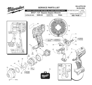 Fig-0 Diagram and Parts List for 2659-20 F50A Milwaukee Impact Driver