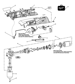 Fig-0 Diagram and Parts List for 2415-059 D24A Milwaukee Electric Drill