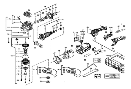 Part Location Diagram of 16-82-0220 Milwaukee Armature Bearng Assembly 110v