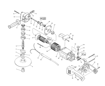 Fig-0 Diagram and Parts List for 5455 657E Milwaukee Sander Polisher