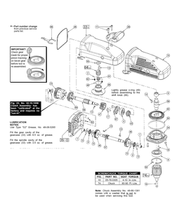 Fig-1 Diagram and Parts List for 1680-21 407B Milwaukee Electric Drill