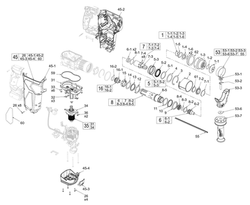Fig-0 Diagram and Parts List for 2915-20 L87A Milwaukee Hammer Drill