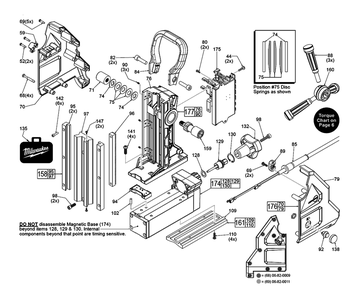 Fig-1 Diagram and Parts List for 4274-21 G85A Milwaukee Electric Drill