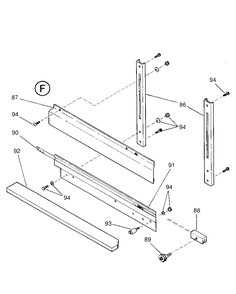 Part Location Diagram of 45-60-0540 Milwaukee Material Support Channel