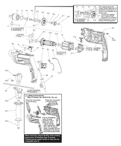 Fig-0 Diagram and Parts List for 5374-59A E64A Milwaukee Hammer Drill