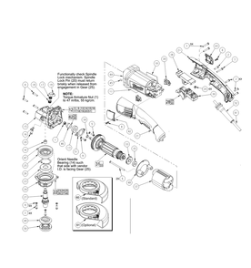 Fig-0 Diagram and Parts List for 6123-30 B67C Milwaukee Angle Grinder