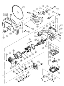Fig-0 Diagram and Parts List for 6190-20  Milwaukee Saw
