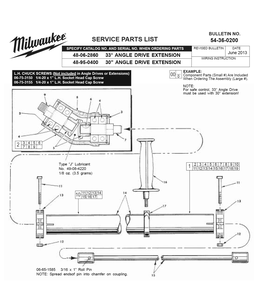 Fig-0 Diagram and Parts List for 48-95-0400  Milwaukee Miscellaneous