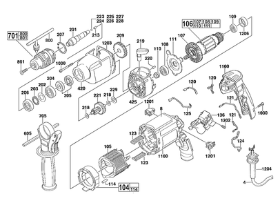 Fig-0 Diagram and Parts List for 5381-21 A67A Milwaukee Electric Drill