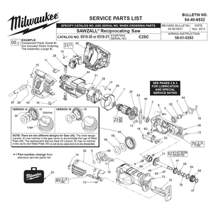 Part Location Diagram of 23-66-4205 Milwaukee Switch W/Remote Elec Assy