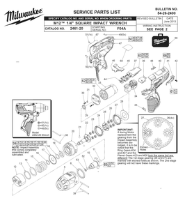 Fig-0 Diagram and Parts List for 2461-22 F04A Milwaukee Impact Driver