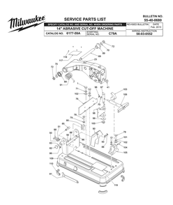 Fig-0 Diagram and Parts List for 6177-59A C79A Milwaukee Miter Saw