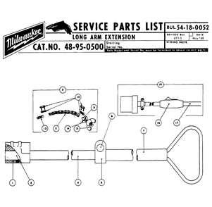 Fig-0 Diagram and Parts List for 48-95-0500  Milwaukee Miscellaneous