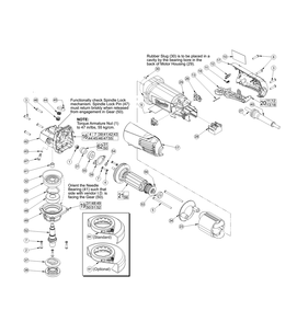 Fig-0 Diagram and Parts List for 6148-31 B72C Milwaukee Angle Grinder