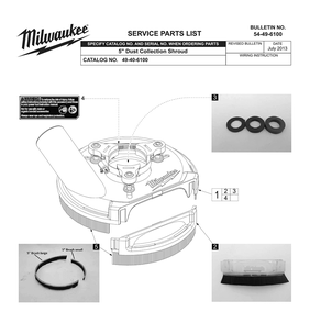 Part Location Diagram of 31-01-0185 Milwaukee 5-inch Brush Kit