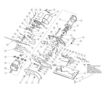 Fig-0 Diagram and Parts List for 6380-55 A36B Milwaukee Circular Saw