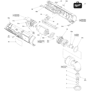 Fig-0 Diagram and Parts List for 2467-21 G53A Milwaukee Impact Driver