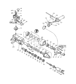 1-1/2-Inch Thunderbolt Rotary Hammer Part 2 Diagram and Parts List for 5316-21 845C Milwaukee Hammer Drill