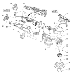 Fig-0 Diagram and Parts List for 2684-20 M08A Milwaukee Sander Polisher