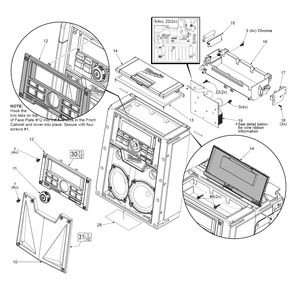 Fig-0 Diagram and Parts List for 2792-20 F69A Milwaukee Radio