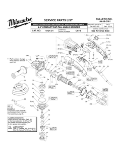 Part Location Diagram of 31-44-0655 Milwaukee Rear Handle Set