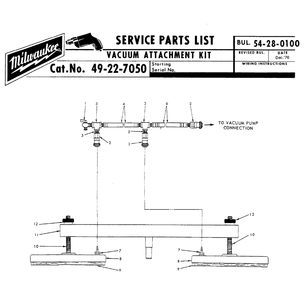 Fig-0 Diagram and Parts List for 49-22-7050  Milwaukee Dust Collector
