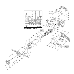 Fig-1 Diagram and Parts List for 6177-59A C79A Milwaukee Miter Saw