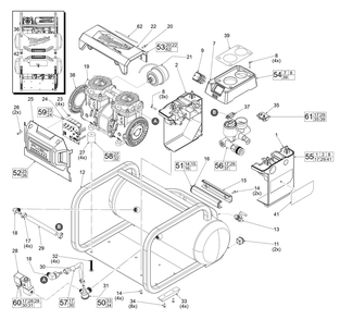 Fig-0 Diagram and Parts List for 2840-20 L28A Milwaukee Compressor