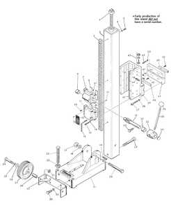 Fig-0 Diagram and Parts List for 4125  Milwaukee Drill Press