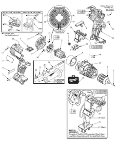 Fig-0 Diagram and Parts List for 2610-20  Milwaukee Cordless Drill
