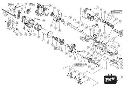 Part Location Diagram of 14-46-1062 Milwaukee Lg Quik-Loc Blade Clamp Kit