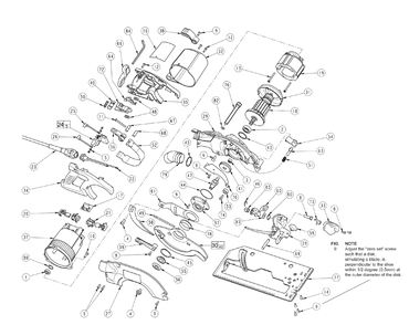 Fig-0 Diagram and Parts List for 6380-51 190D Milwaukee Circular Saw