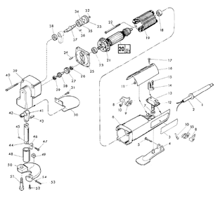 Fig-0 Diagram and Parts List for 6805  Milwaukee Nibbler & Shears