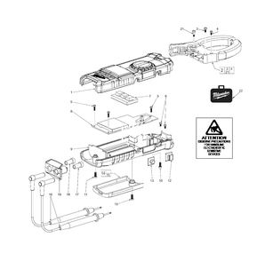 Clamp Meter (Ac/Dc Clamp) Diagram and Parts List for 2237-20NST B87A Milwaukee Miscellaneous