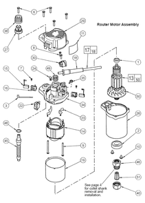 Fig-0 Diagram and Parts List for 5615-21  Milwaukee Router