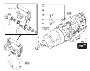 Fig-0 Diagram and Parts List for 2868-20 L11B Milwaukee Impact Driver