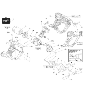 Fig-0 Diagram and Parts List for 2636-20 F87A Milwaukee Nibbler & Shears