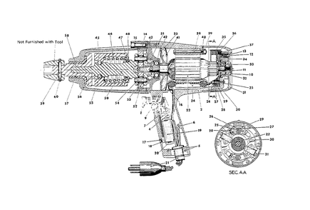 Impact Wrench -3/4-Inch Square Drive Anvil Diagram and Parts List for 9070-20 462-1001 Milwaukee Wrench