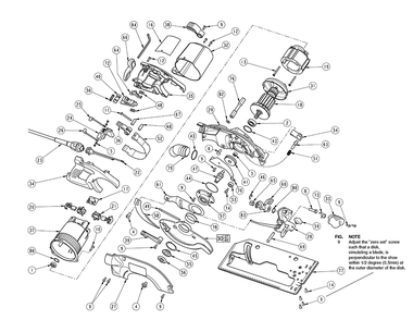 Fig-0 Diagram and Parts List for 6380-51 190A Milwaukee Circular Saw
