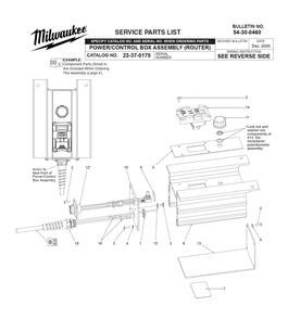 Fig-0 Diagram and Parts List for 23-37-0175  Milwaukee Router