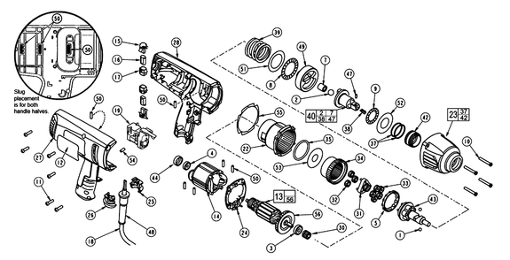 Fig-0 Diagram and Parts List for 9072-59B G04A Milwaukee Impact Driver