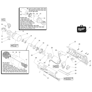 Fig-0 Diagram and Parts List for 2456-21 D53A Milwaukee Cordless Drill