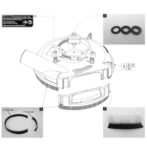 Part Location Diagram of 31-01-0190 Milwaukee 7-inch Brush Kit