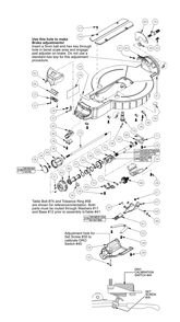 Fig-1 Diagram and Parts List for 6950-20 B27B Milwaukee Saw