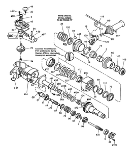Fig-1 Diagram and Parts List for 5346-55 A01A Milwaukee Electric Drill