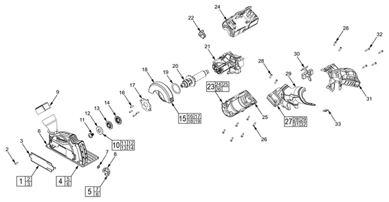 Part Location Diagram of 14-46-2080 Milwaukee Spindle Lock Assembly